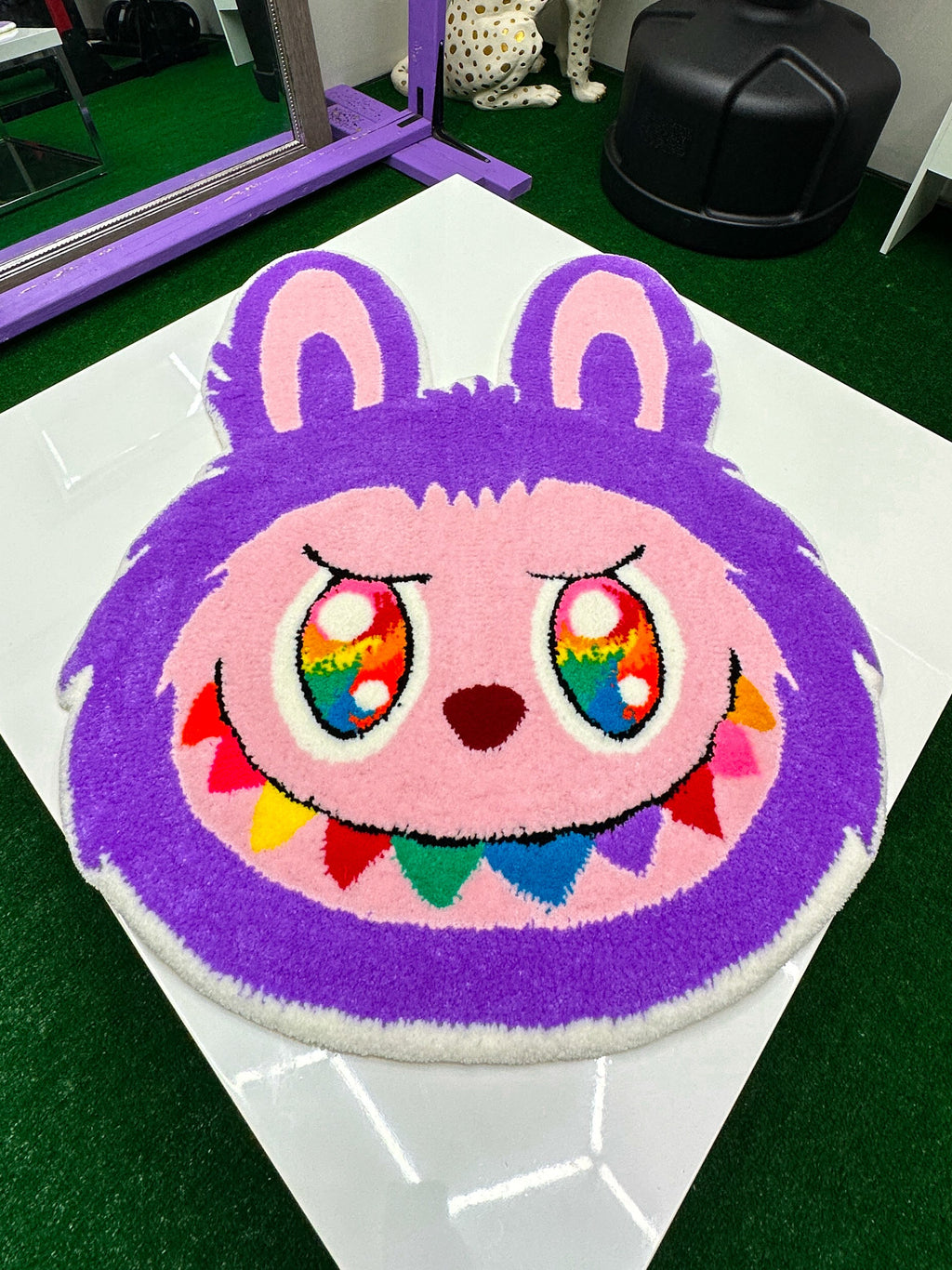 Rainbow Labubu -Tufted Rug/Wall Decor