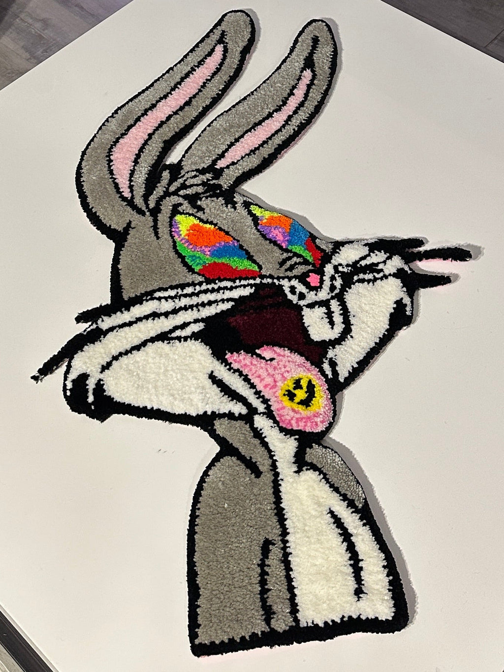 Trippy Cartoon Rug – Handmade Tufted Wall Decor