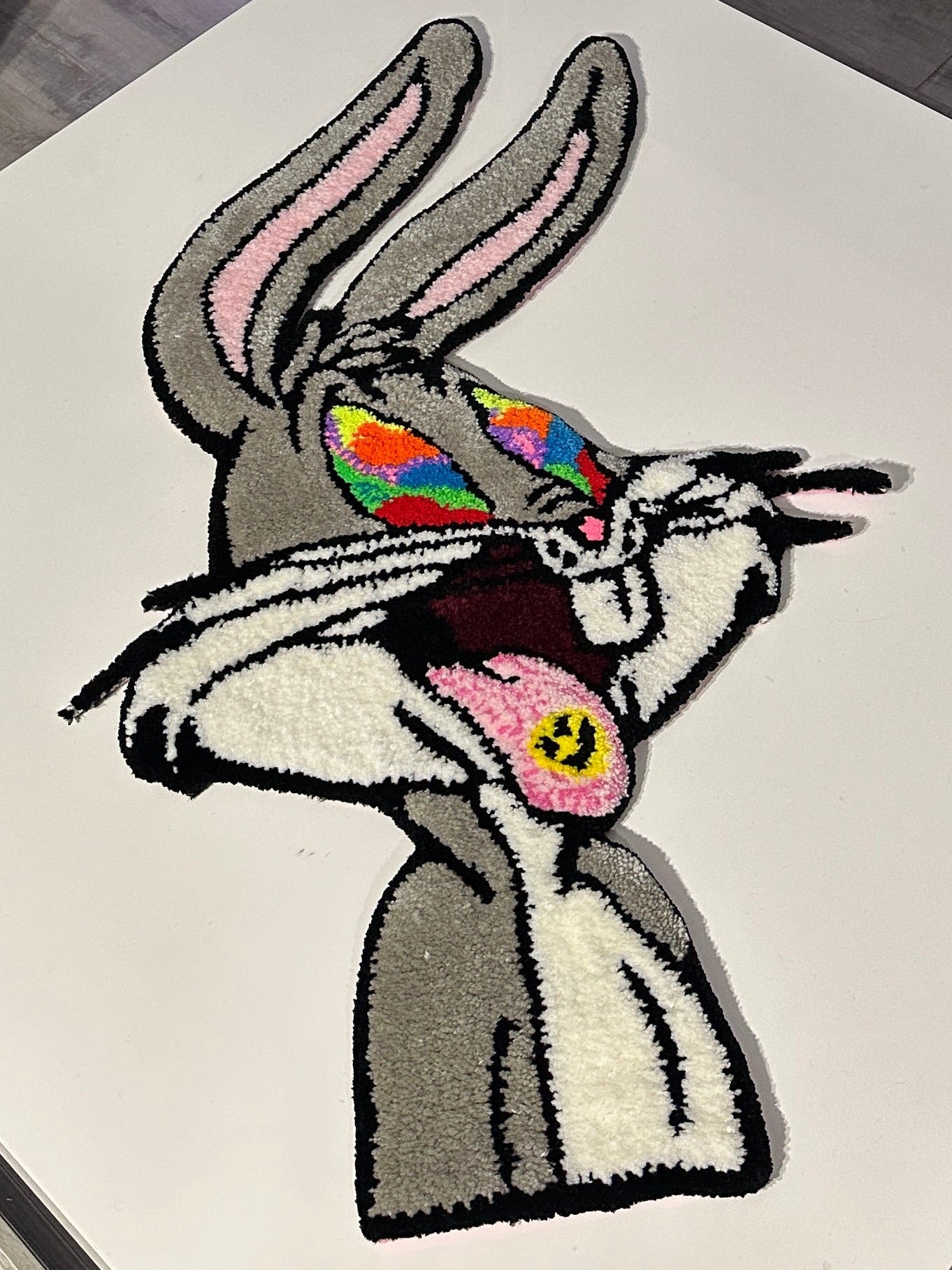 Trippy Cartoon Rug – Handmade Tufted Wall Decor