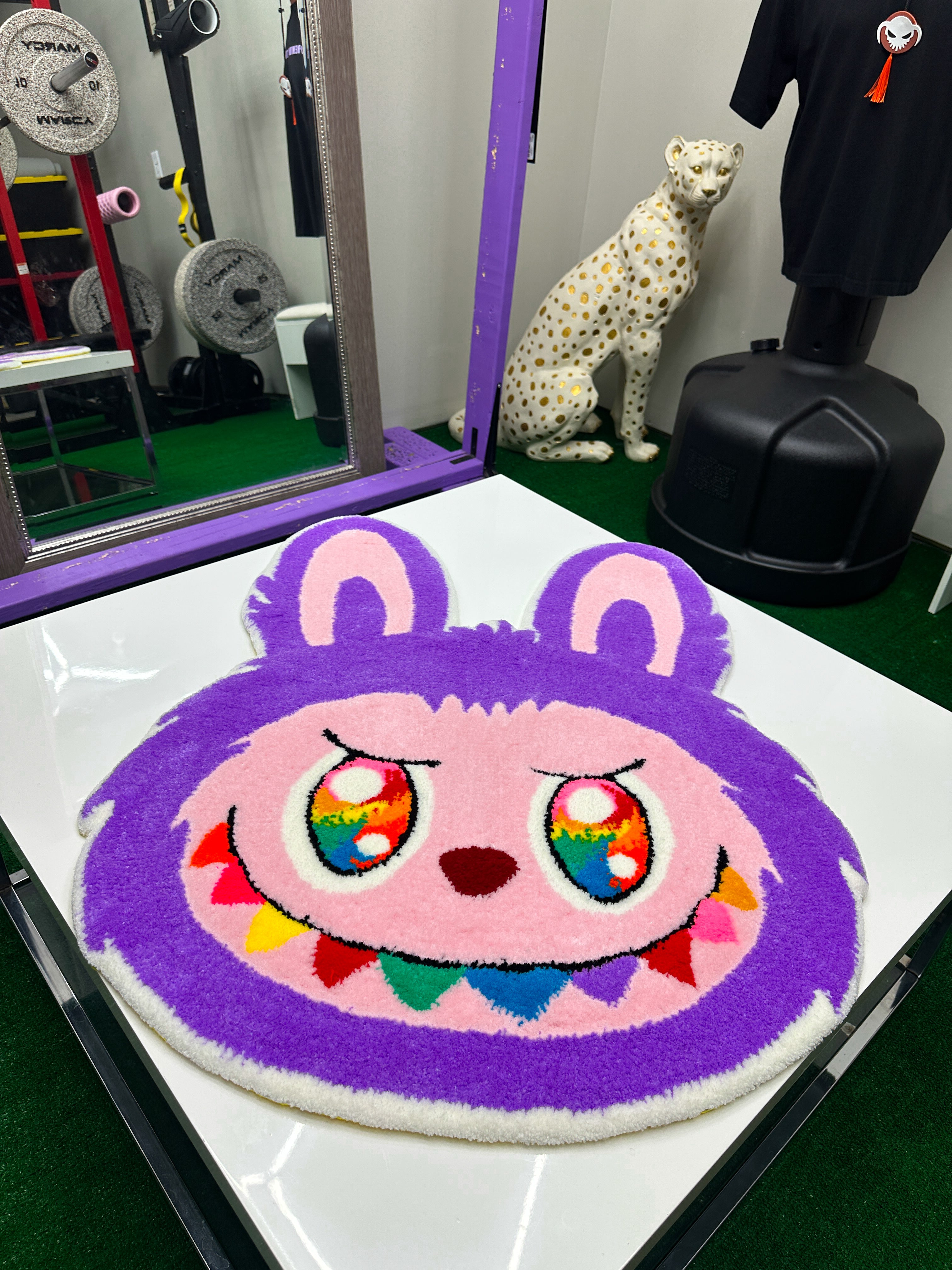 Rainbow Labubu -Tufted Rug/Wall Decor