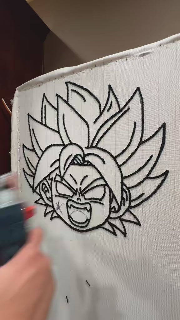 Dragon Ball Z/Saiyan Rug – Handmade Tufted Wall Decor