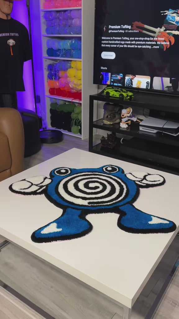 Poliwhirl Pokémon - Tufted Rug/ Wall Decor