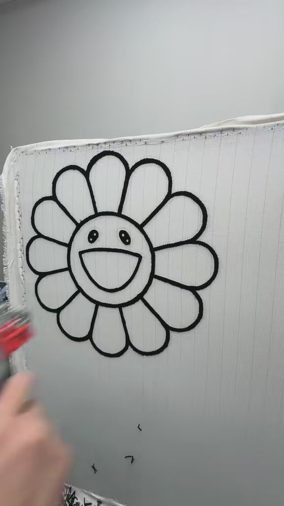 Rainbow Smiley Rug – Handmade Tufted Wall Decor