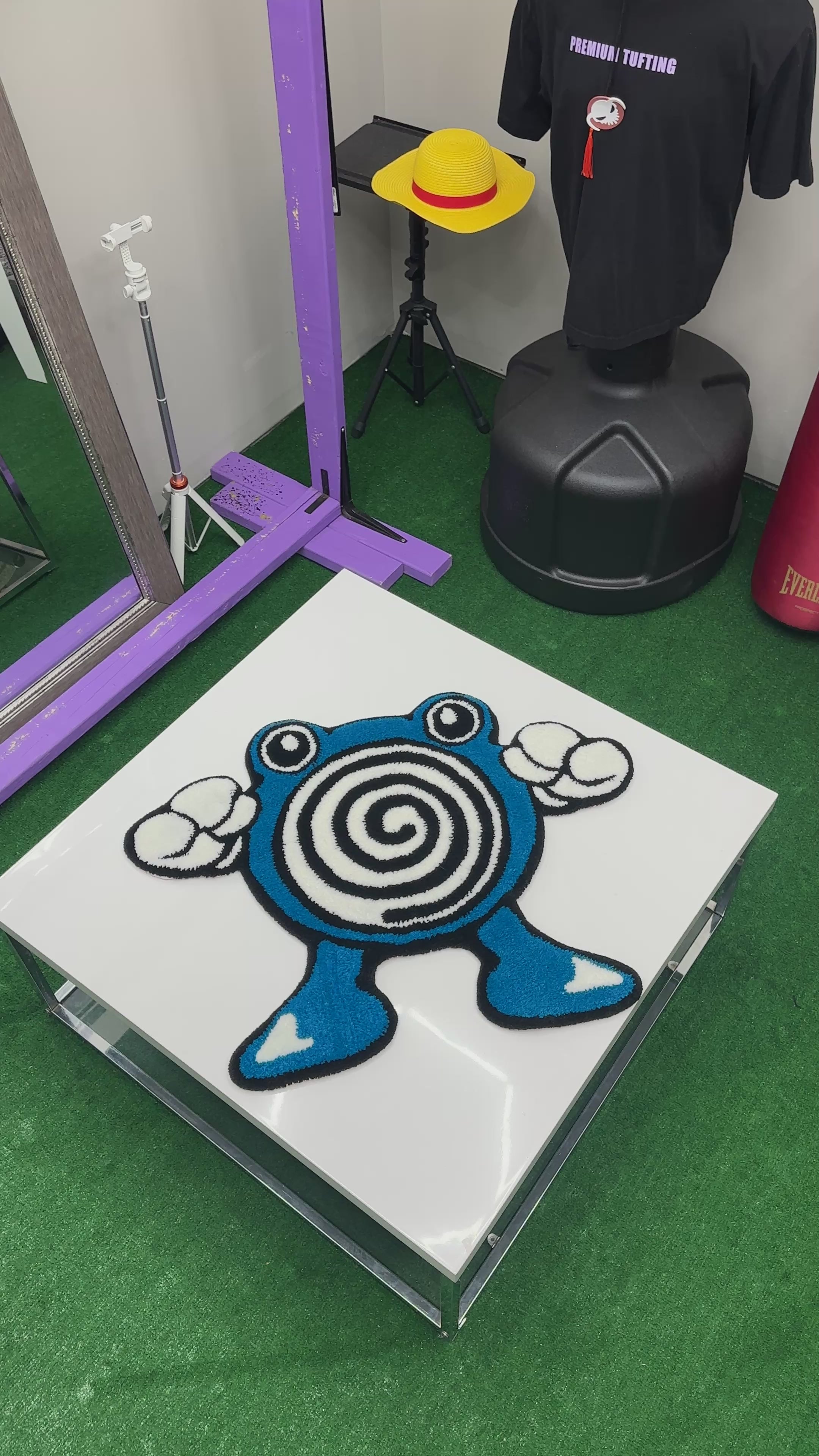 Poliwhirl Pokémon - Tufted Rug/ Wall Decor