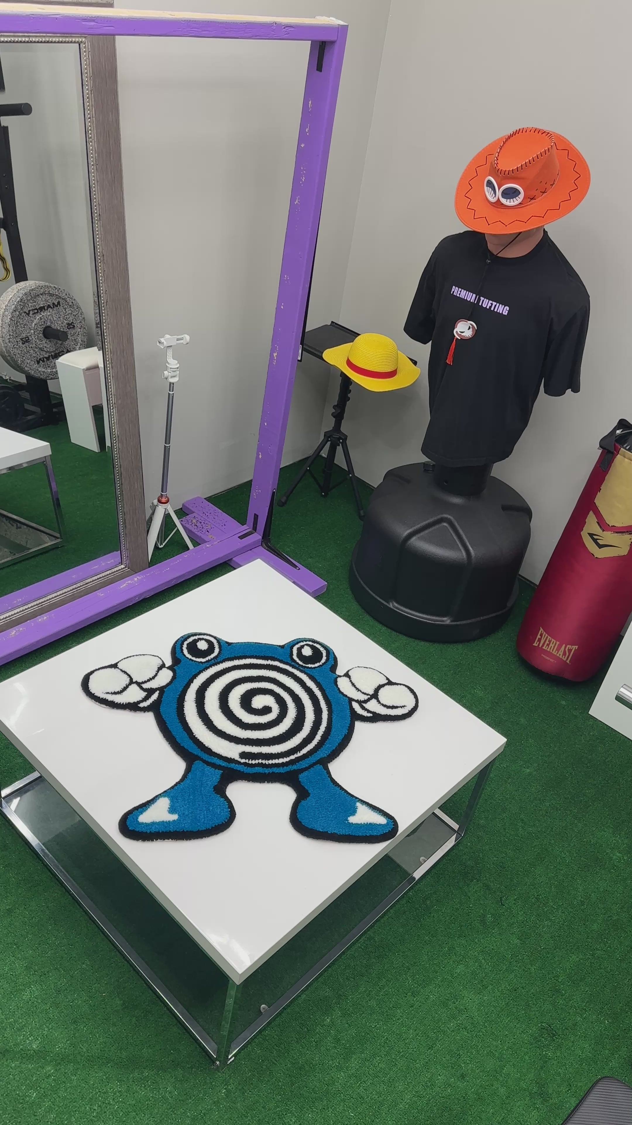 Poliwhirl Pokémon - Tufted Rug/ Wall Decor