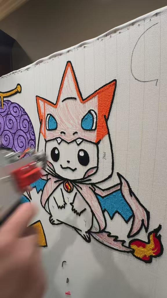 Pikachu X Charizard-Tufted Rug/Wall Decor